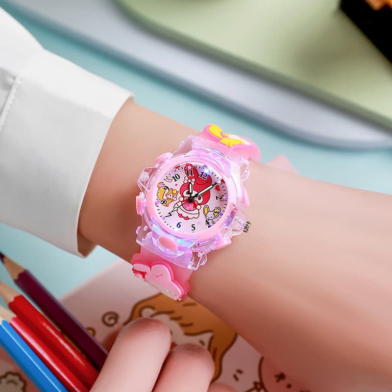 (Wholesale), (Cross-border trading), silicone cartoon children's watch, lamp 2