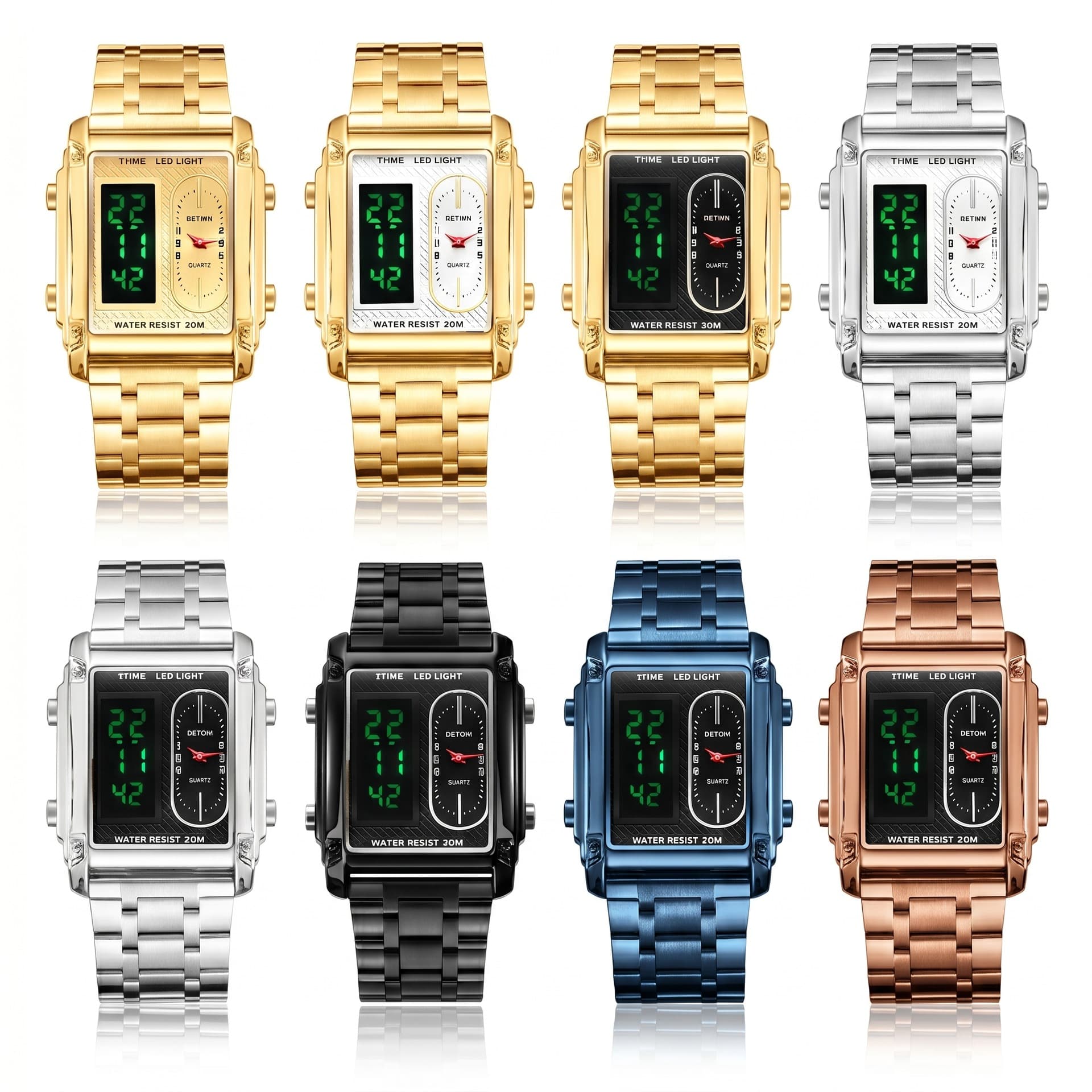 (Cross-border trading), electronic men's square fashionable men's watch, Switzerland 4