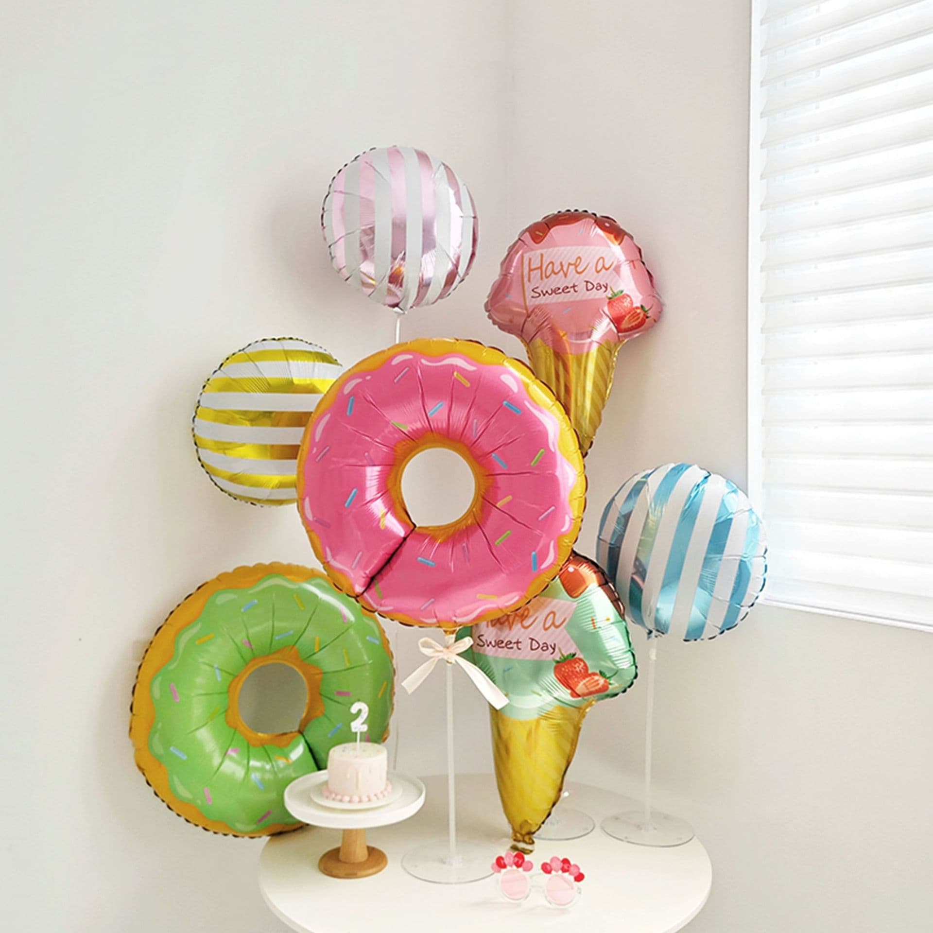 Donut, cartoon balloon for ice cream, children's evening dress 2