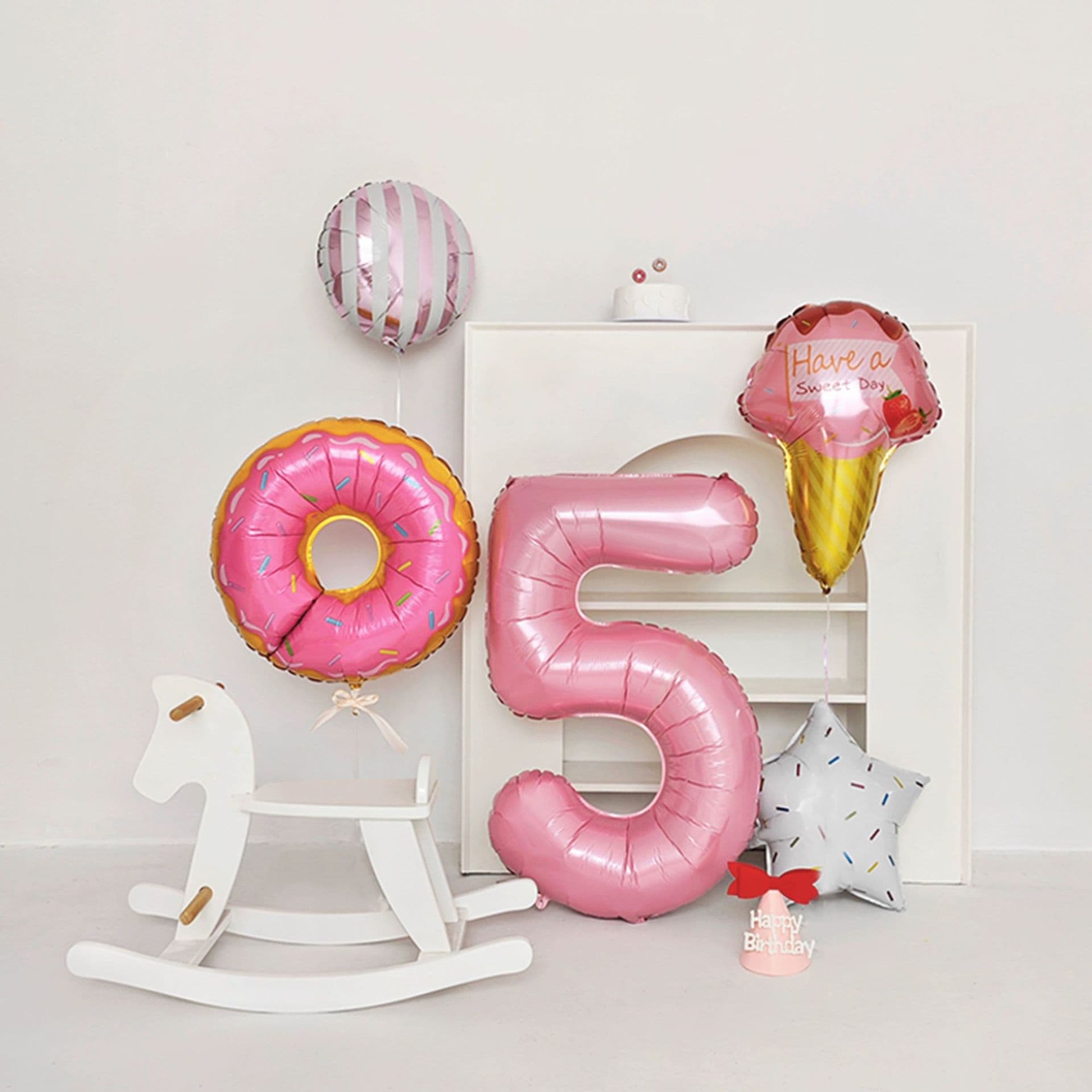 Donut, cartoon balloon for ice cream, children's evening dress 4