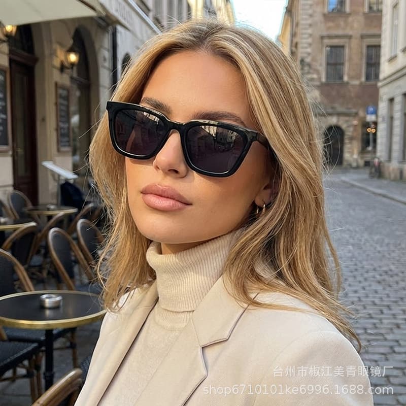 Square brand sunglasses, trend retro glasses, Korean style, European style, UV protection 3