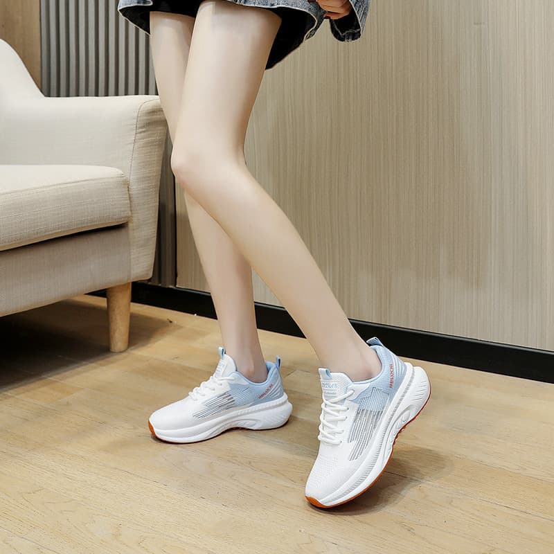 (Cross-border trading), casual footwear, white sneakers, fashionable autumn breathable running sneakers for leisure, made with flyknit technology, trend of season 4