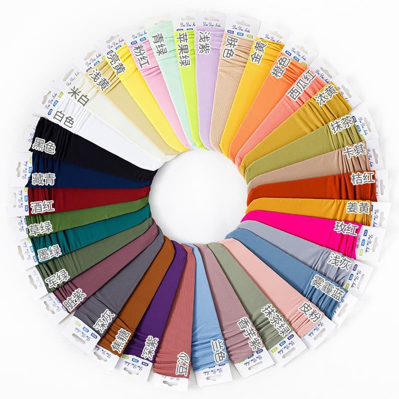 Spring summer thin solid color colored fashionable silk socks, mid-length 4