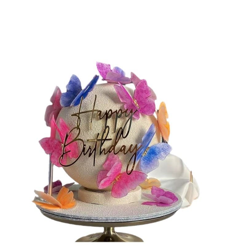 [Wind Happy Birthday Cake Side Acrylic Decoration] 5
