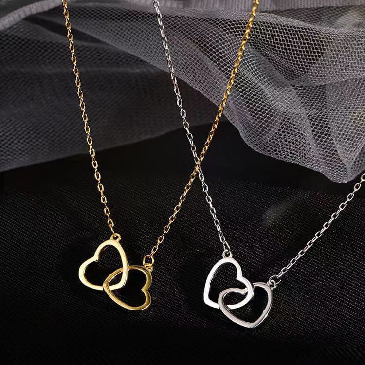 Pendant, golden necklace stainless steel for friend 2