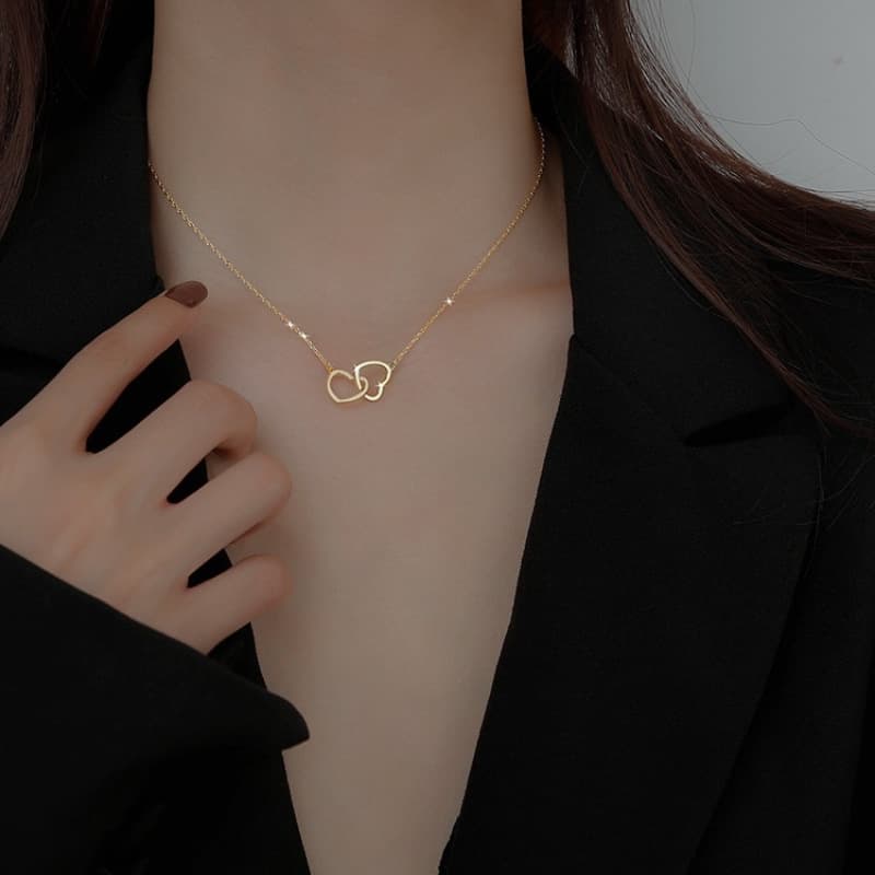 Pendant, golden necklace stainless steel for friend 3