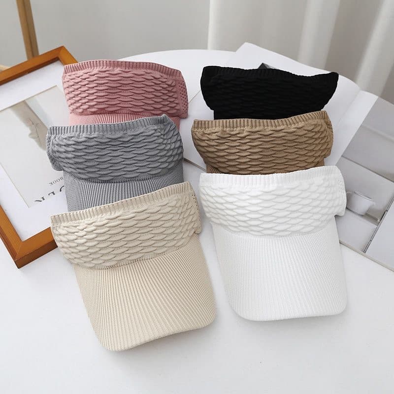 Summer knitted sun hat, baseball travel sports cap solar-powered, internet celebrity, Korean style 3