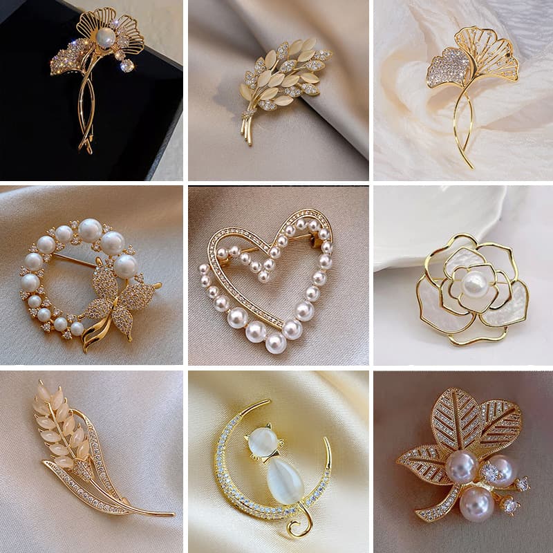 High-end small brooch, pin, suit pearl, beads, accessory