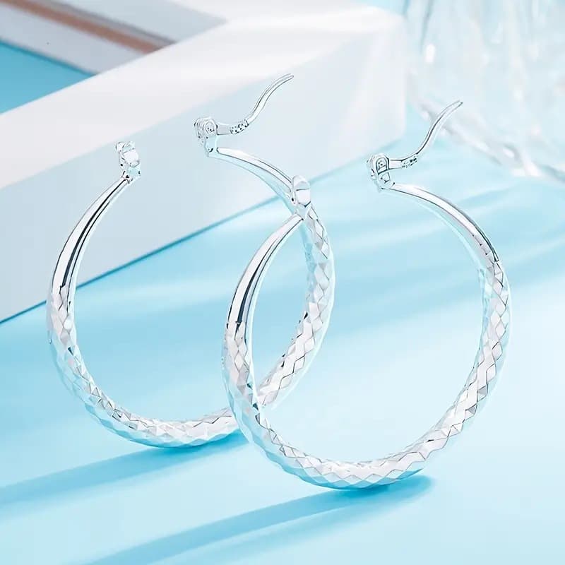 Copper earrings Copper silver -plated jewelry and elegant luxurious women's daily party personality decoration 4