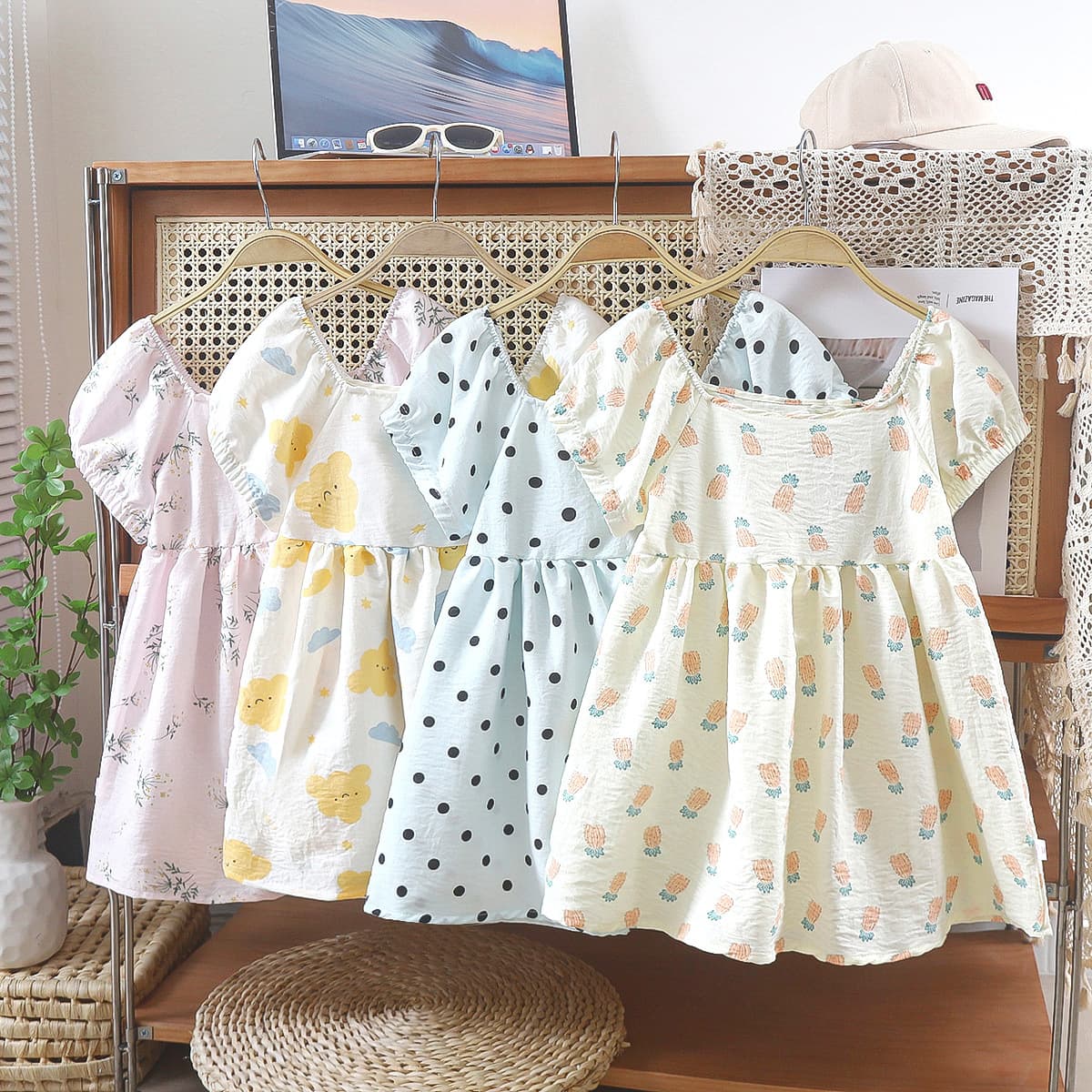 Dress, girl's skirt, cute summer small princess costume for leisure, Korean style
