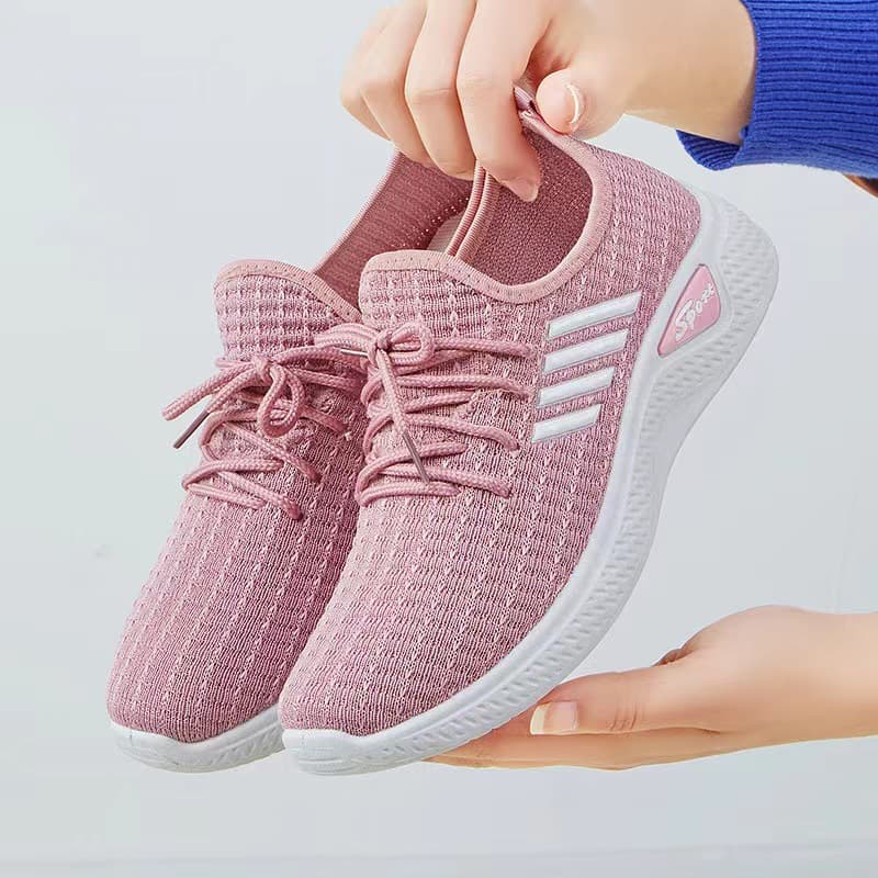 Low fashionable universal sports breathable white shoes, Korean style, soft sole, for running 4