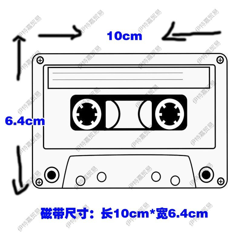 Tropical song 70 80 90 Nostalgic Card with Retro Decoration Wall Background Photography Terms Naked Tape Putting Tape 4