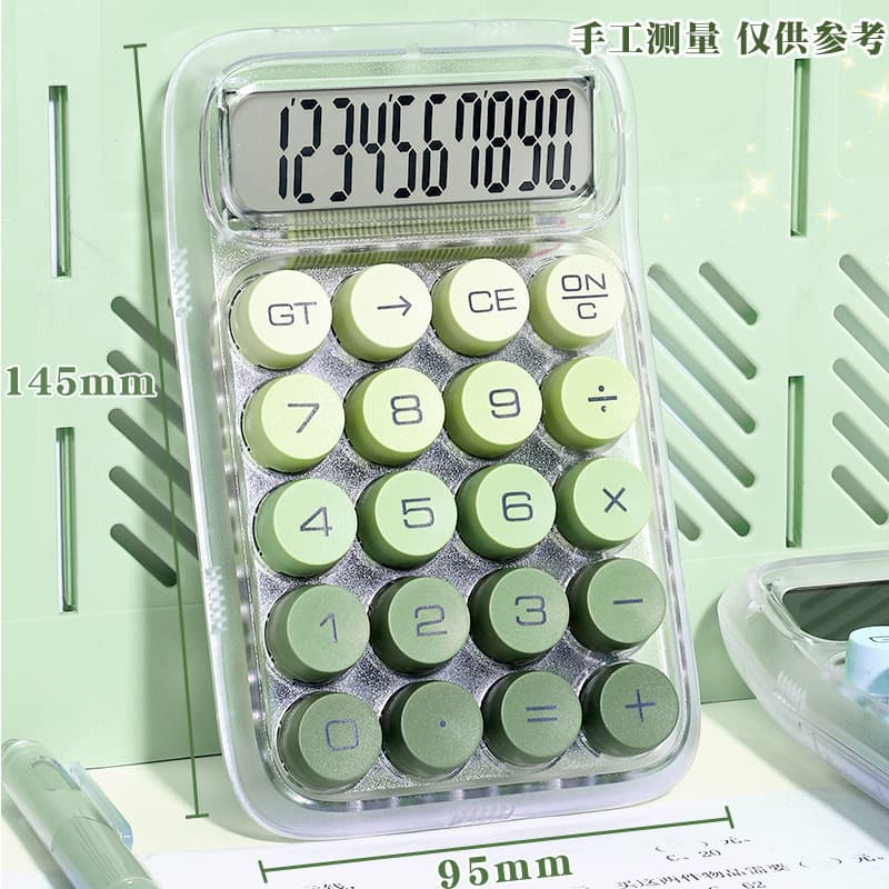 High -value transparent calculator goddess model financial business desktop portable college student senior mechanical computer 4
