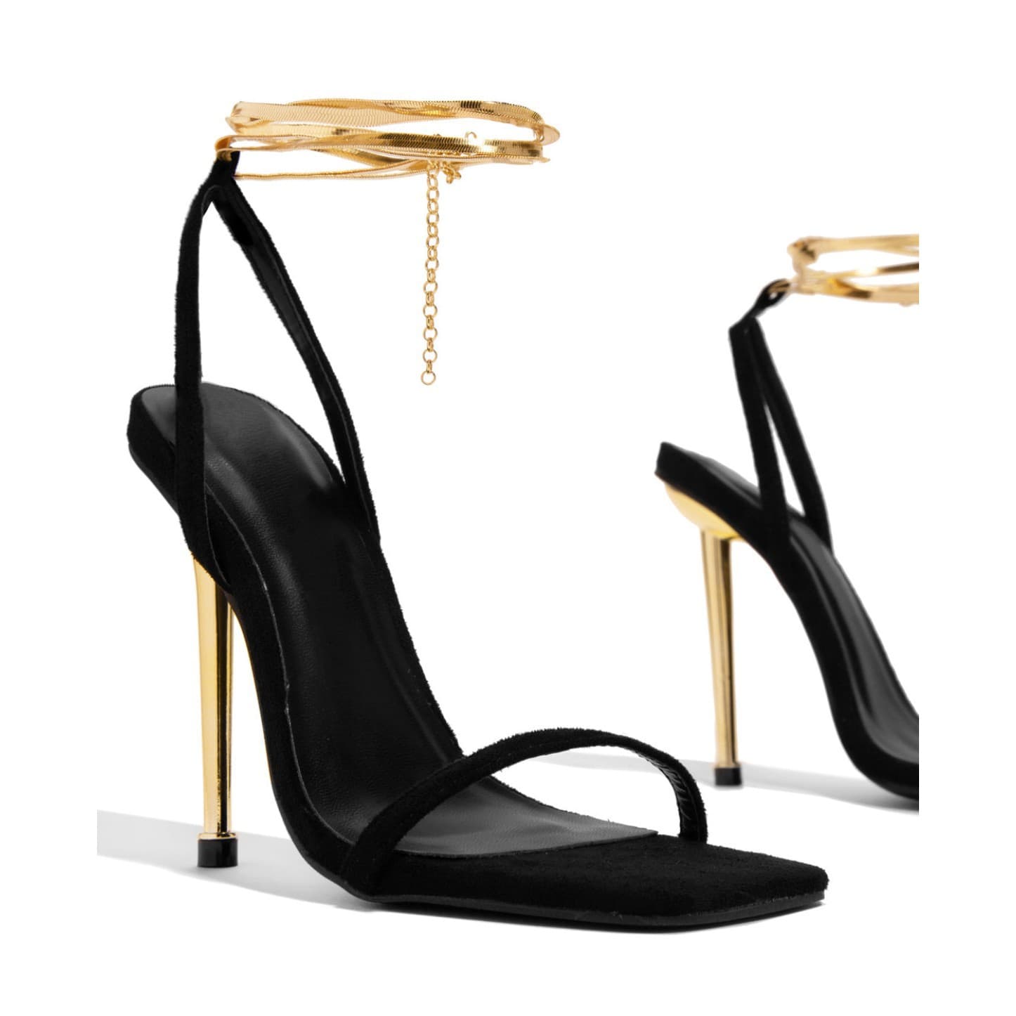 (Cross-border trading), fashionable women's sandals square toe, belt with extremely high heels, high heels heels, summer 2026, plus size, suitable for outdoor wear 5