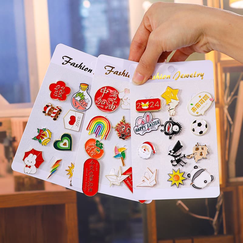 (Wholesale), cartoon metal brooch, brand trench coat, fresh cute backpack, bag accessory, badge 2
