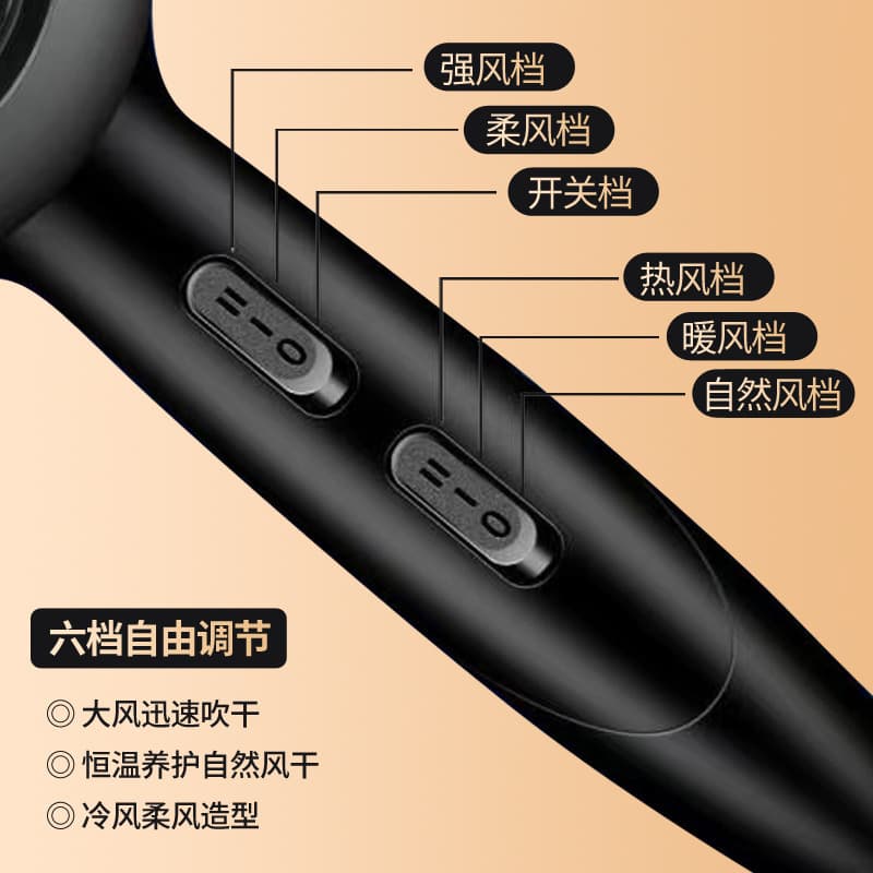 (Cross-border trading), (Wholesale), quick dry hot and cold hair dryer, high power, generating electricity 4