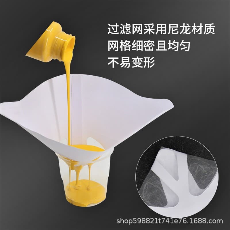 Paint, filter, disposable funnel, polyester 2