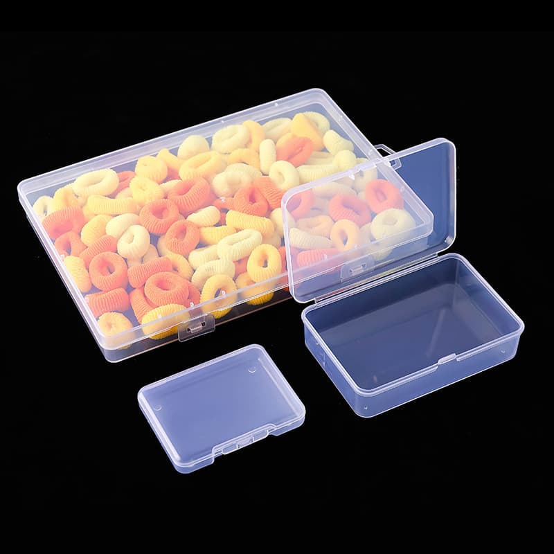 Rectangular transparent plastic storage box, accessory for manicure 2