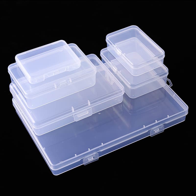 Rectangular transparent plastic storage box, accessory for manicure 3