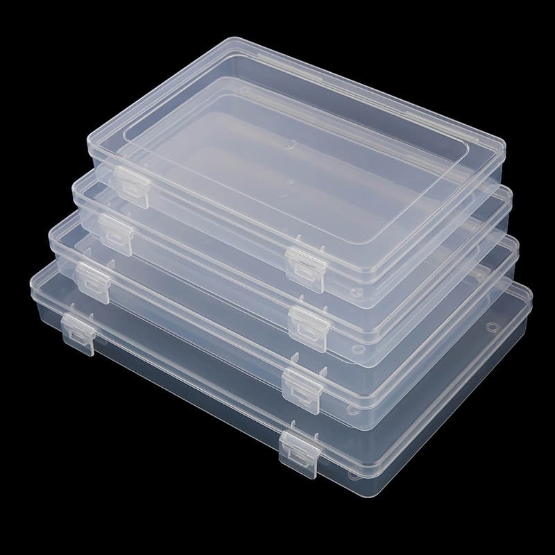 Rectangular transparent plastic storage box, accessory for manicure 4