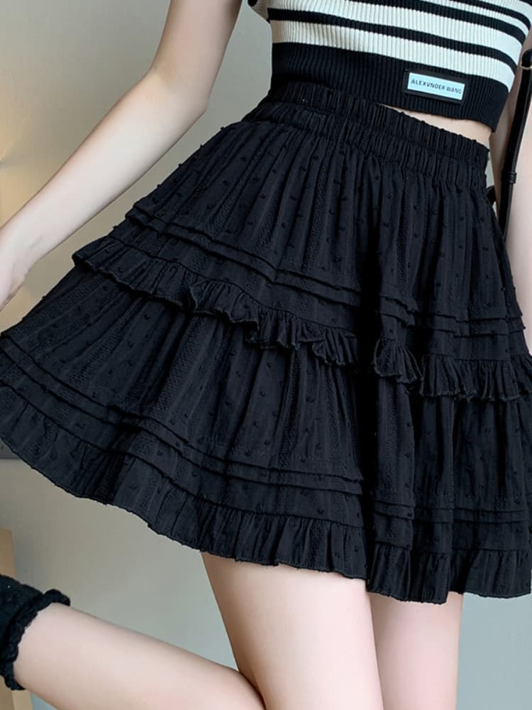 Lace summer skirt, fitted elegant white mini-skirt, A-line