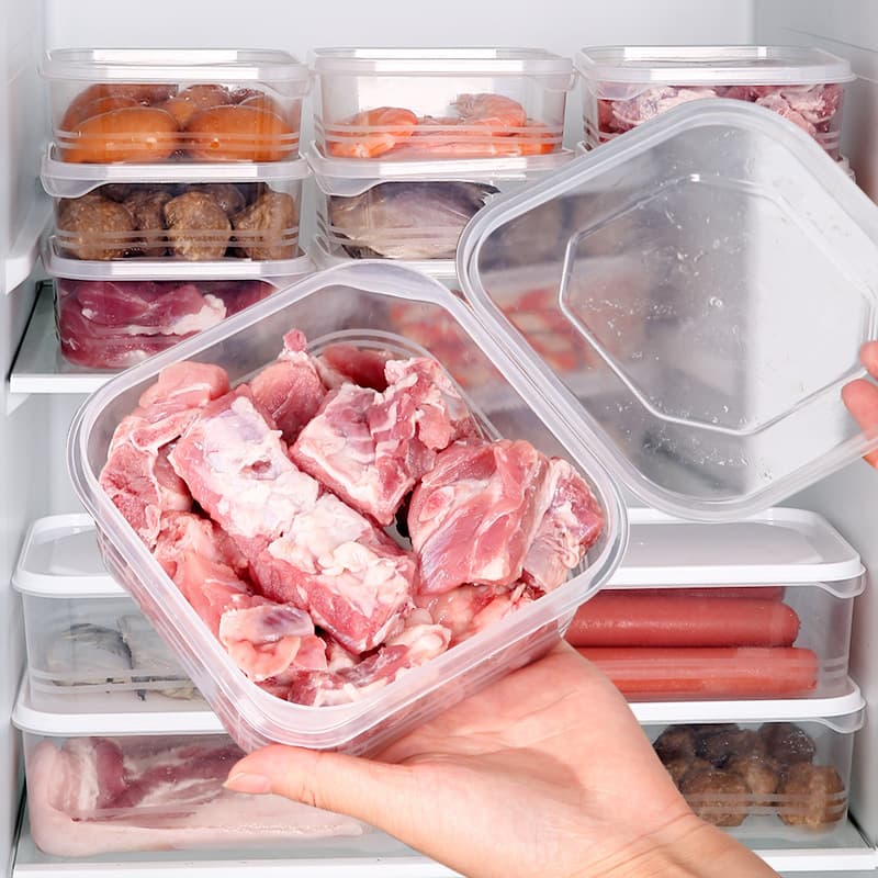 Refrigerator frozen meat box storage box food grade food classification grid ice cream without skewers flavored sealing and fresh frozen box 2
