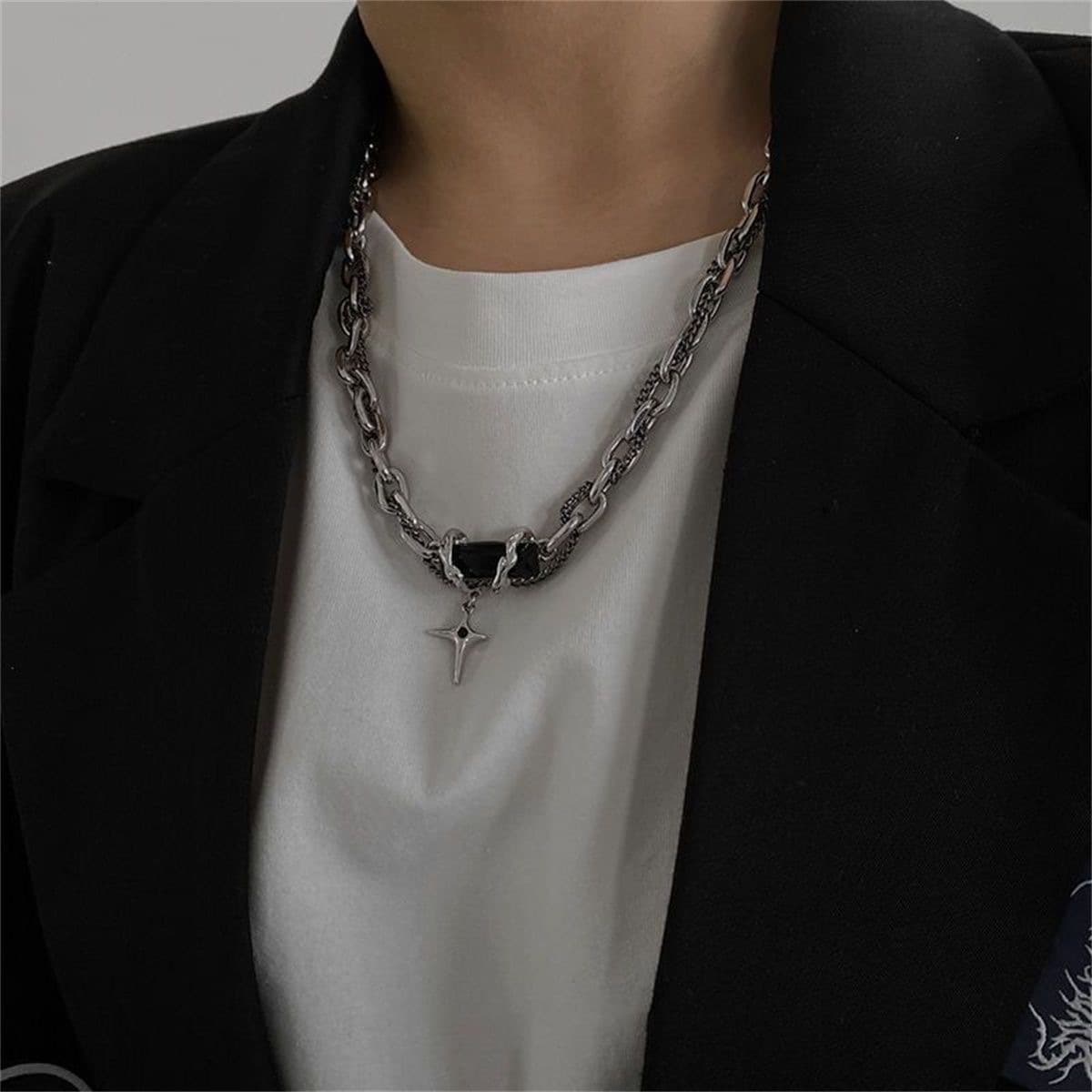 Fashionable trend universal necklace, accessory hip-hop style, internet celebrity, high-quality style, simple and elegant design 2