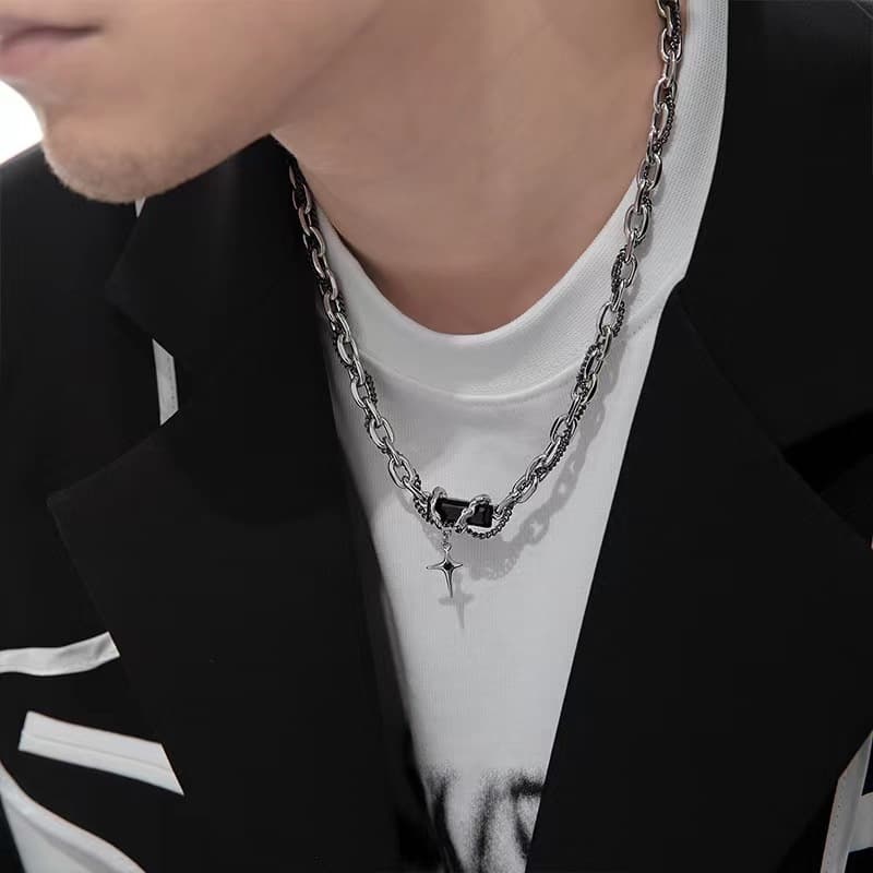 Fashionable trend universal necklace, accessory hip-hop style, internet celebrity, high-quality style, simple and elegant design 4