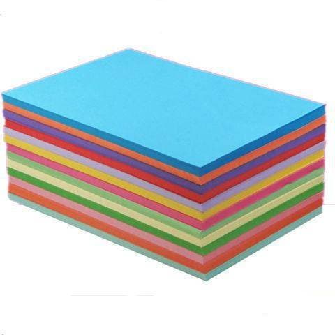 100 pieces of A4 color paper printed paper color A4 paper handmade origami red pink yellow ten color mixed color paper 5