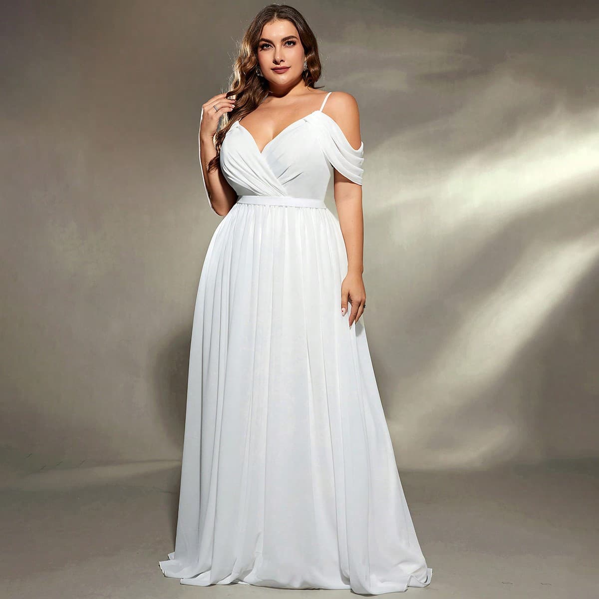 (Cross-border trading), white autumn evening dress, for bridesmaid 3