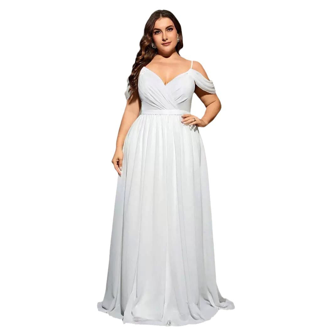 (Cross-border trading), white autumn evening dress, for bridesmaid 5
