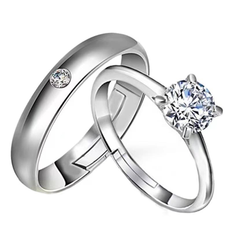 (Wholesale), platinum adjustable ring for St. Valentine's Day, for beloved, Korean style, simple and elegant design, internet celebrity 5