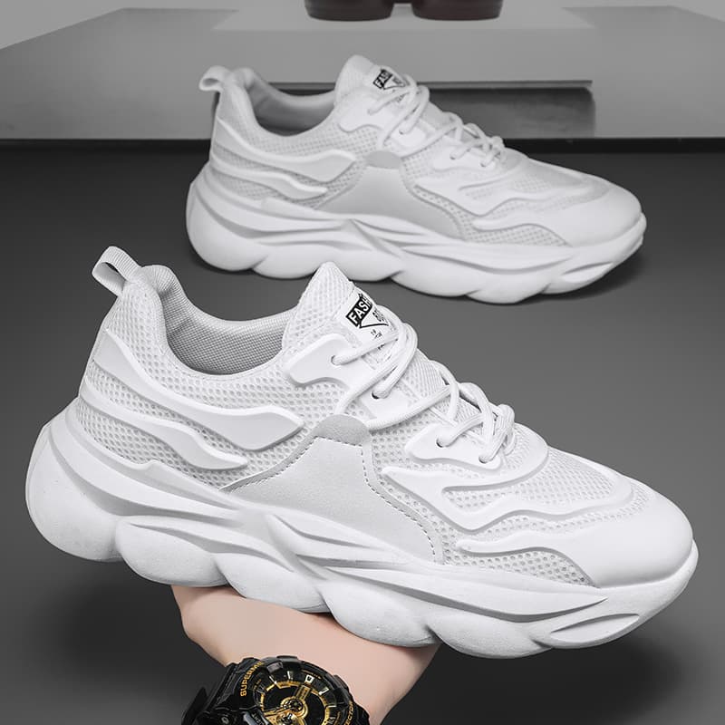 Universal lightweight breathable trend sneakers platform for leisure, height increasing, for running 3