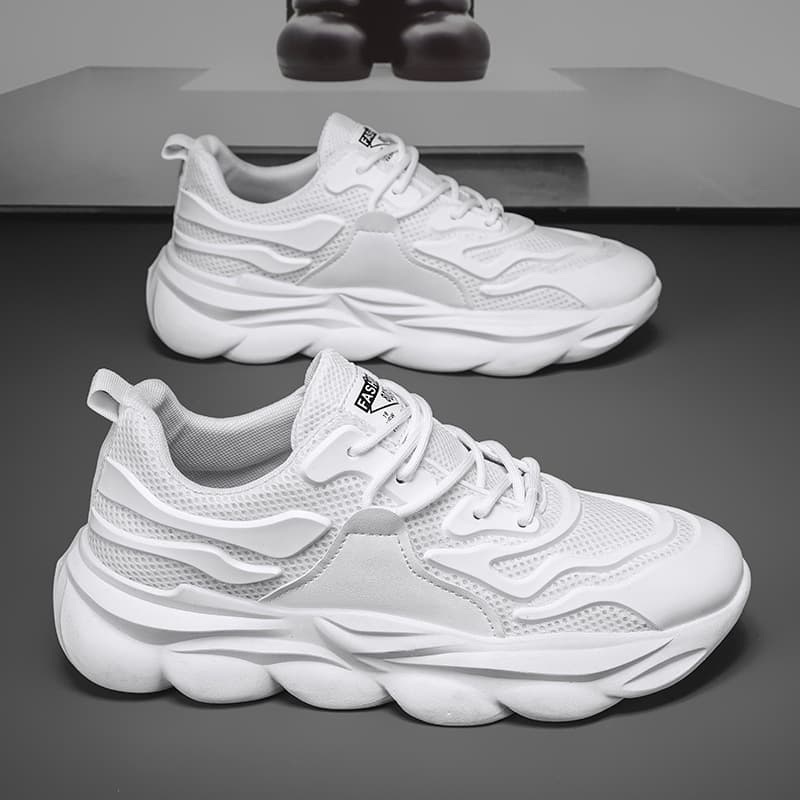 Universal lightweight breathable trend sneakers platform for leisure, height increasing, for running 4