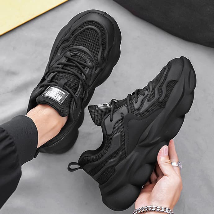 Men's shoes new versatile lightweight and breathable men's thick sole high-end trendy dad's shoes spring casual running sports shoes