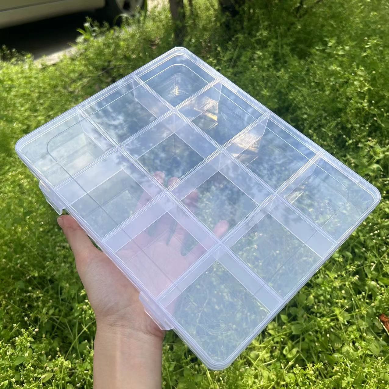 Big capacious storage box, accessories, 12 cells, groove 3