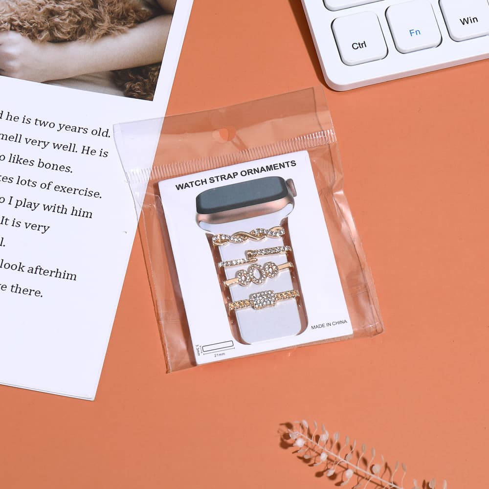 Suitable for Apple Watch Decoration Ring Apple Watch Smart Silicone Strap Diamond Decoration Buckle Decoration Stud 2