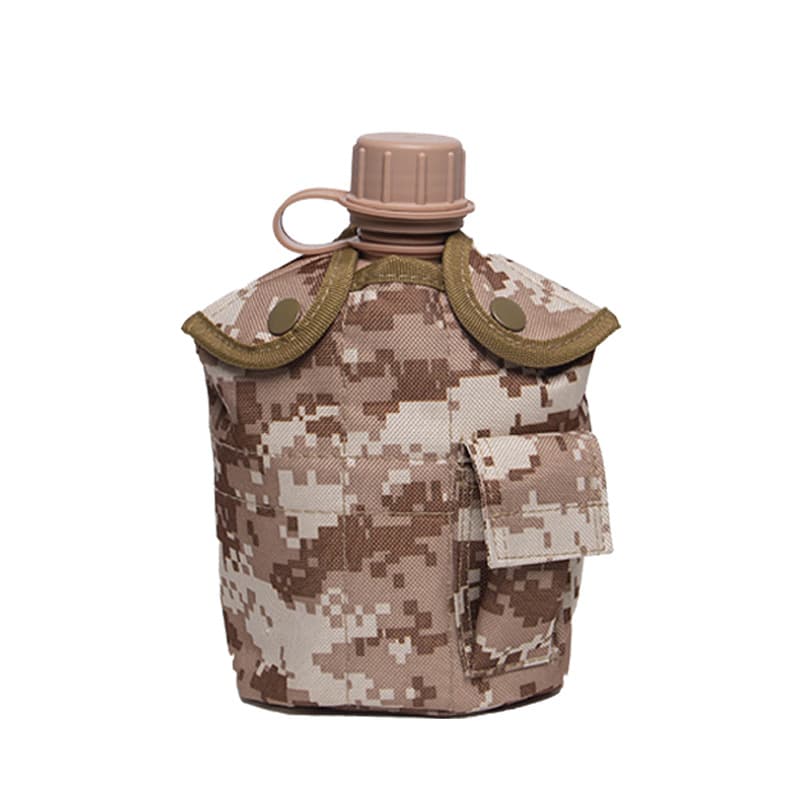 Travel capacious sports bottle, camouflage handheld teapot, bag strap for traveling, thermos, increased thickness 5