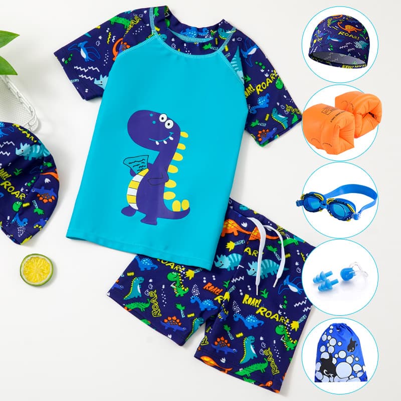 Children's swimwear for boys, cartoon split trousers for students for swimming, for teenagers