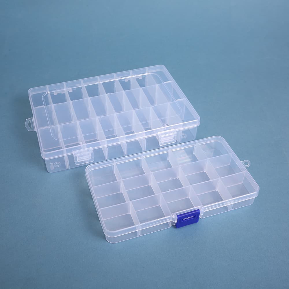 Plastic transparent detachable electronic storage system, accessories, 24 cells 3