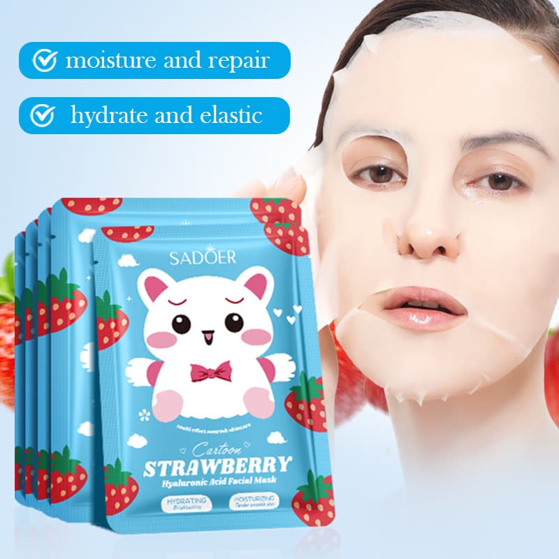 (Cross-border trading), cartoon moisturizing face mask with hyaluronic acid, English 2