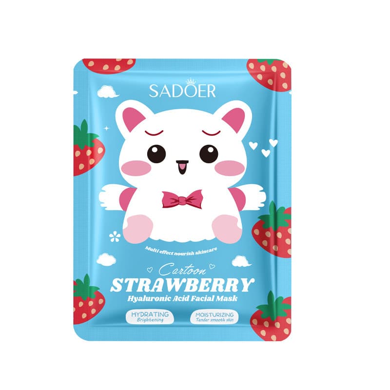 (Cross-border trading), cartoon moisturizing face mask with hyaluronic acid, English 5