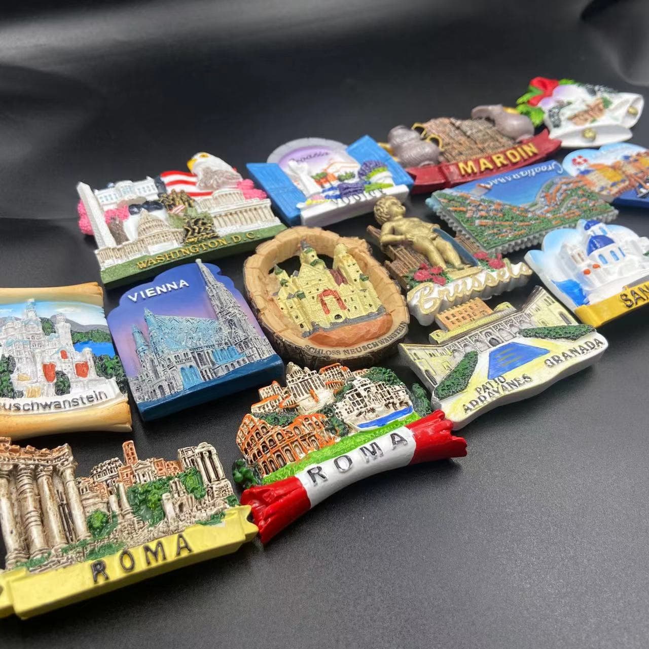 Travel commemorative landscape architectural humanities decoration craftsmanship magnetic stickers in the world 2