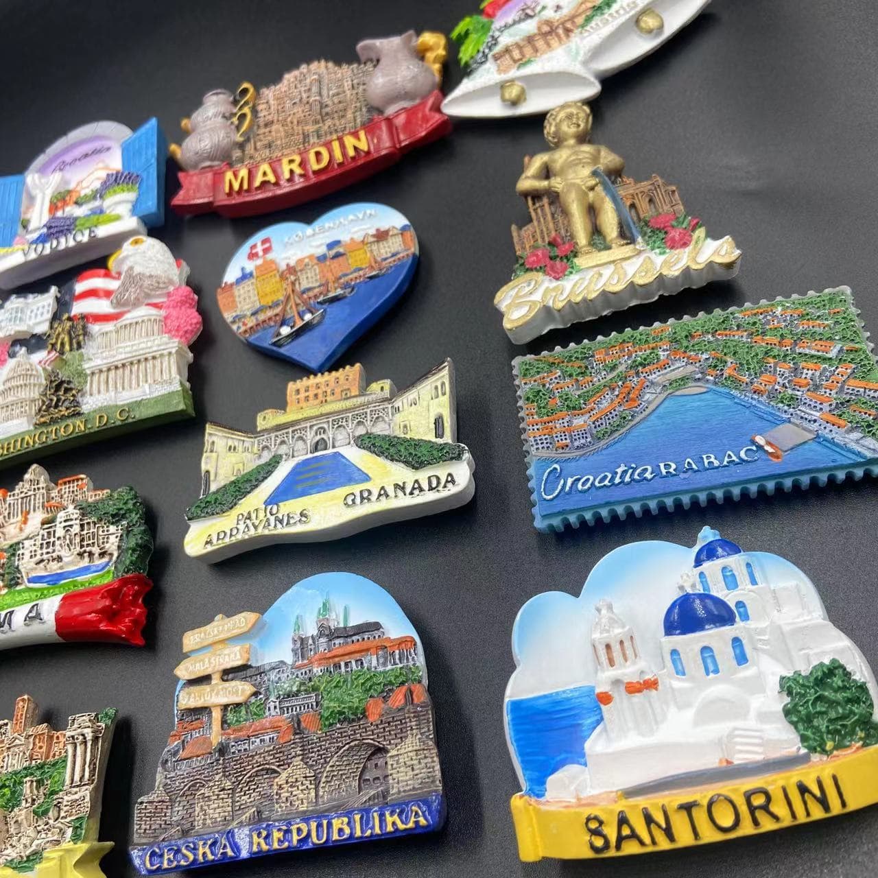 Travel commemorative landscape architectural humanities decoration craftsmanship magnetic stickers in the world 4