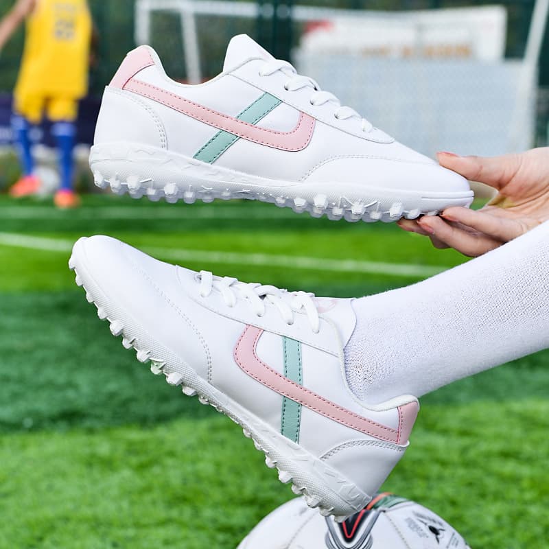 Children's boots for students, fuchsia comfortable footwear for men and women for training, Korean style, with spikes 4