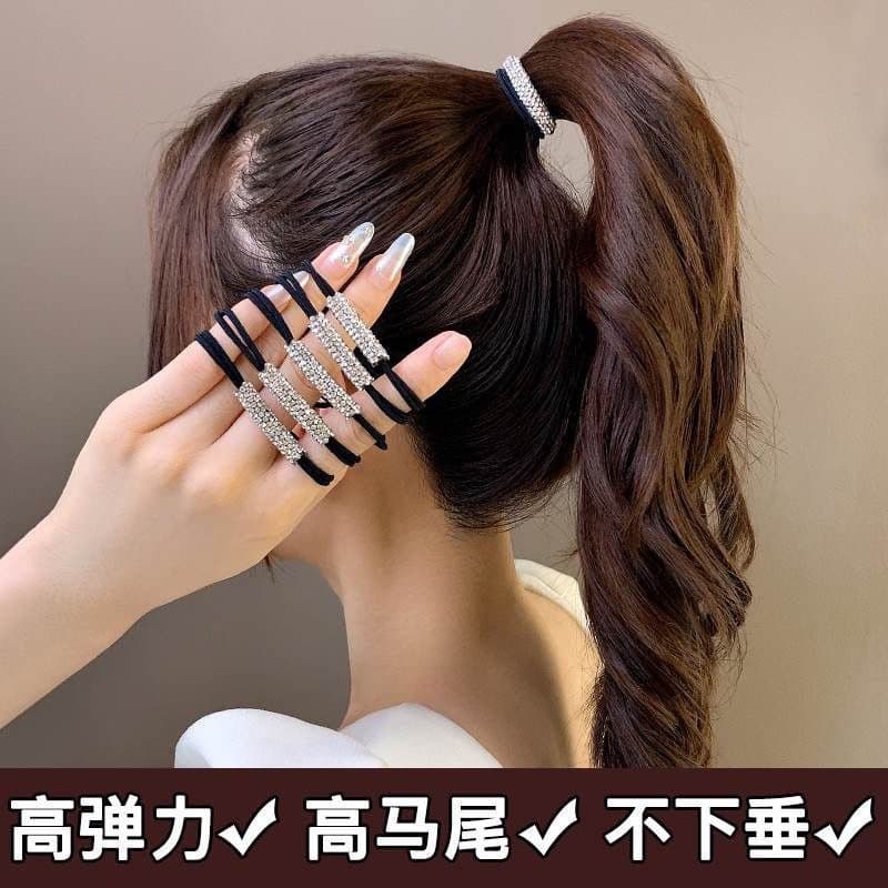 Hair rope, durable high elastic case, black rubber rings 2