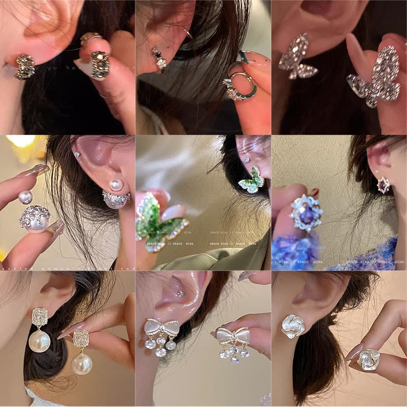 (Wholesale), small earrings pearl, 2026 years, light luxury style, silver 925 sample 2