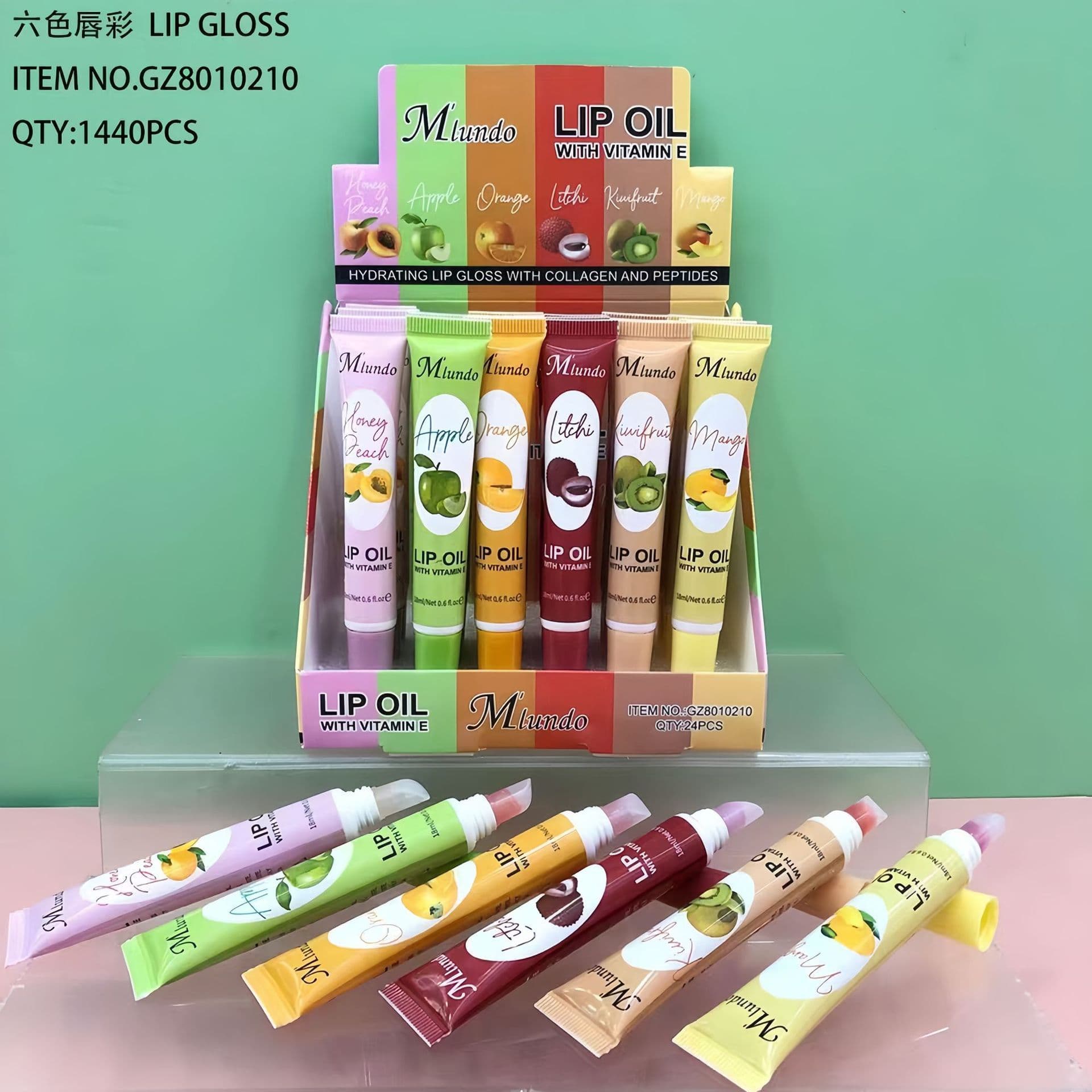 Mlundo Lip gloss, lipstick, 6 colors, mirror effect, intense hydration, plump lips effect 2