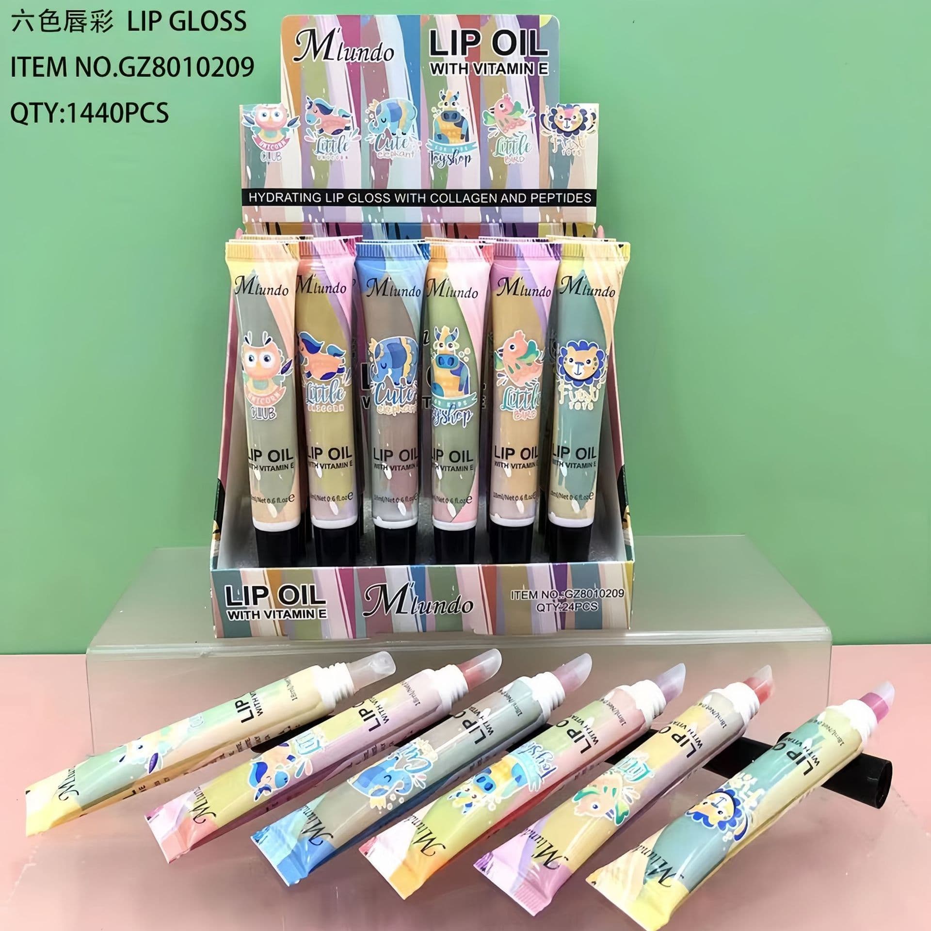 Mlundo Lip gloss, lipstick, 6 colors, mirror effect, intense hydration, plump lips effect 3
