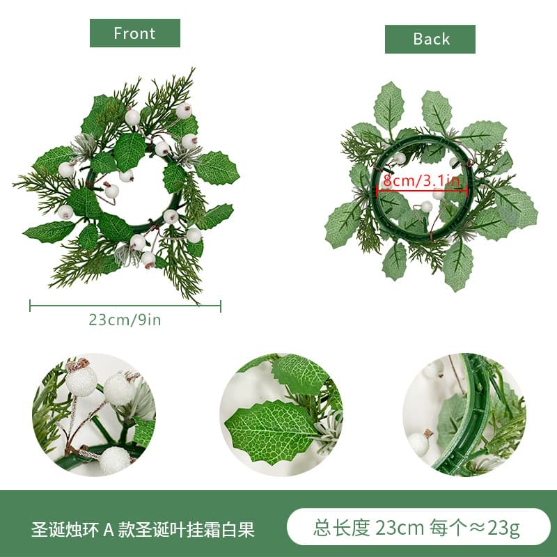 Simulation Candid Candid Mercy Christmas New Year Table Swing New Year Red Fruit Pine Conseque Christmas Christmas Aquatic Package Artificial Candle 2